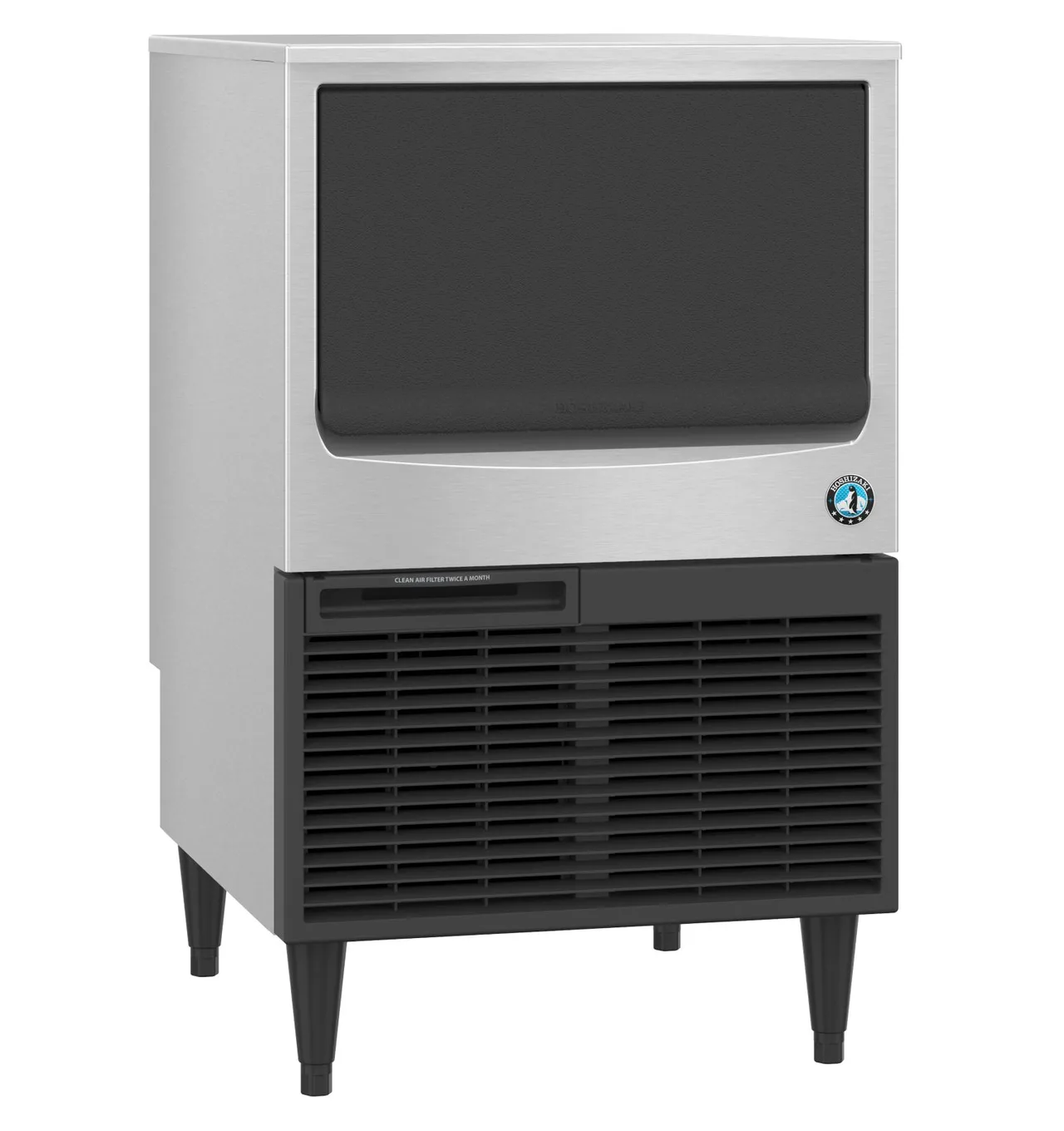 Hoshizaki KM-161BAK Crescent Cube Ice Maker with Bin, 156 lb/24hr, 78 lb Storage, Air-Cooled