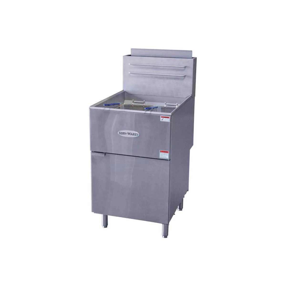 Serv-Ware SGF-70L Floor Model LP Gas Full Pot Fryer - Open Box