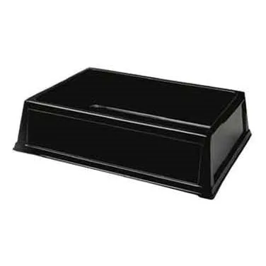 Lakeside 296 - Rectangular Plastic Bin, Black, 24" L x 12" W x 6" H, Fits 12" x 20" x 6" Pan