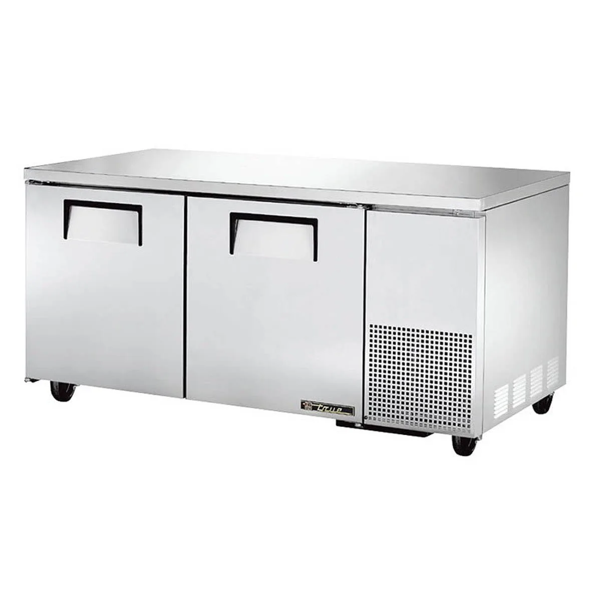 True TUC-67-HC 67" 2-Section Undercounter Refrigerator w/ 2 Solid Doors