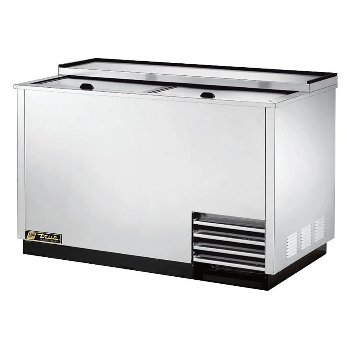 True T-50-GC-S-HC 49" Stainless Glass & Plate Chiller, 250 Mugs Capacity