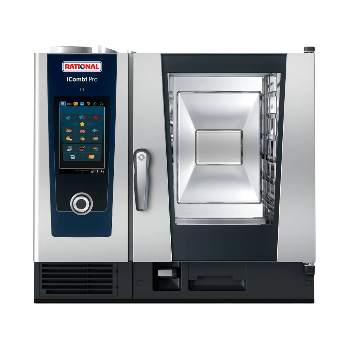RATIONAL ICP 6-HALF NG 120V 1PH AD-QS Half Size 6 Pan Natural Gas Combi Oven w/ Programmable Controls, 49.500 BTU