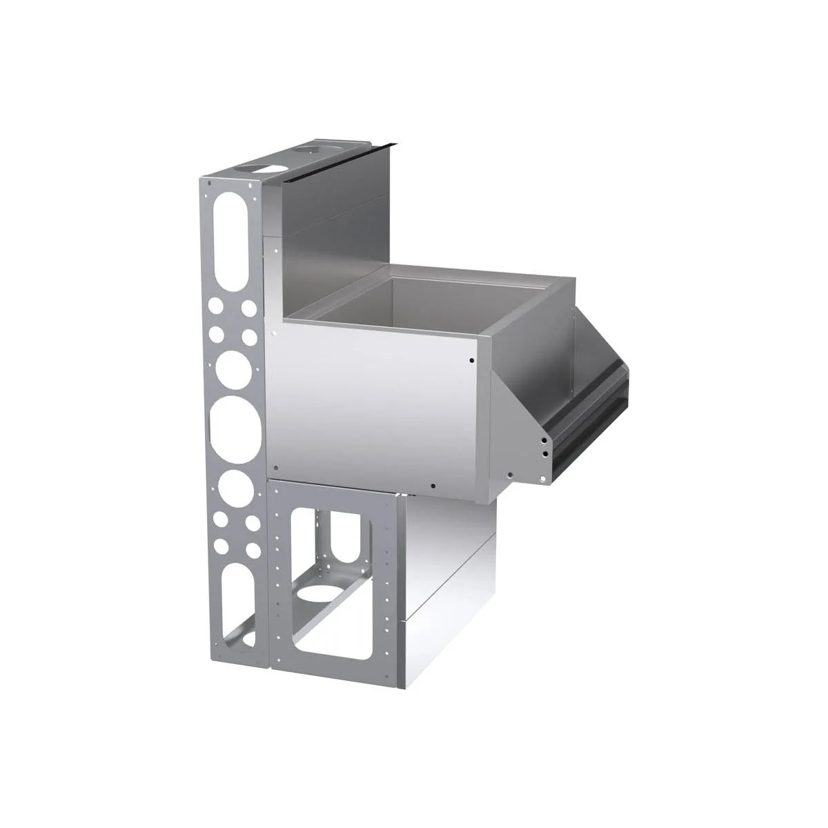 Krowne KR19-24 24" Underbar Ice Bin/Cocktail Unit w/ 74 lbs., 12" Bin Depth, No Cold Plate