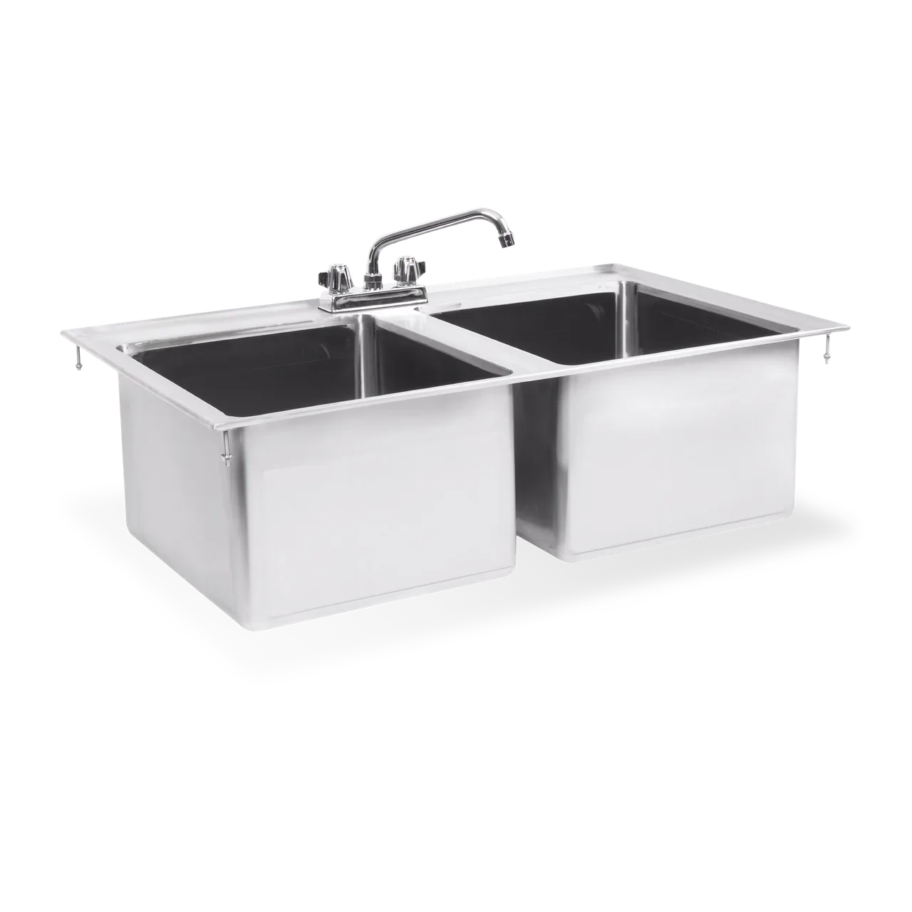 Steel Works SWDIS-2FB162012 Drop In Sink, 25" X 37" X 12"H