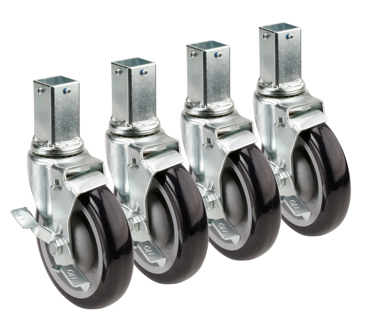 Krowne 28-172S Krowne 1" Square Post Shelving Caster, Locking Wheels