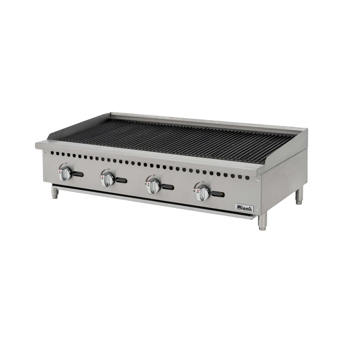 Migali C-RB48 48" Countertop Gas Radiant Charbroiler w/ (4) Burners, 140.000 BTU