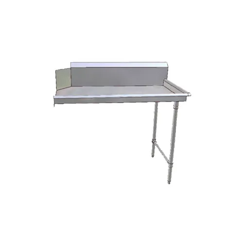 John Boos JDTC-20-24R-X 24" Clean Straight Dishtable w/ Right Table, 10" Backsplash, Steel Legs