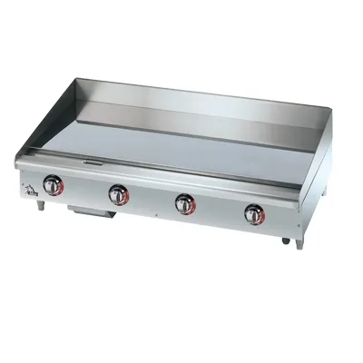 Star 548CHSF 48" Countertop Electric Griddle with 48" x 20.75" Surface, Chrome Plate, Thermostatic Controls