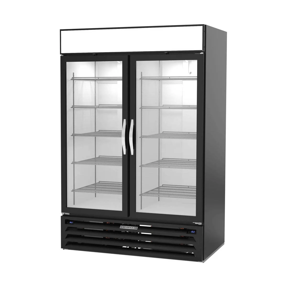 Beverage Air MMRF49HC-1-A-BW 52" Merchandiser, 42 cu ft Freezer & Refrigerator, Black, Glass, LED, R‑290