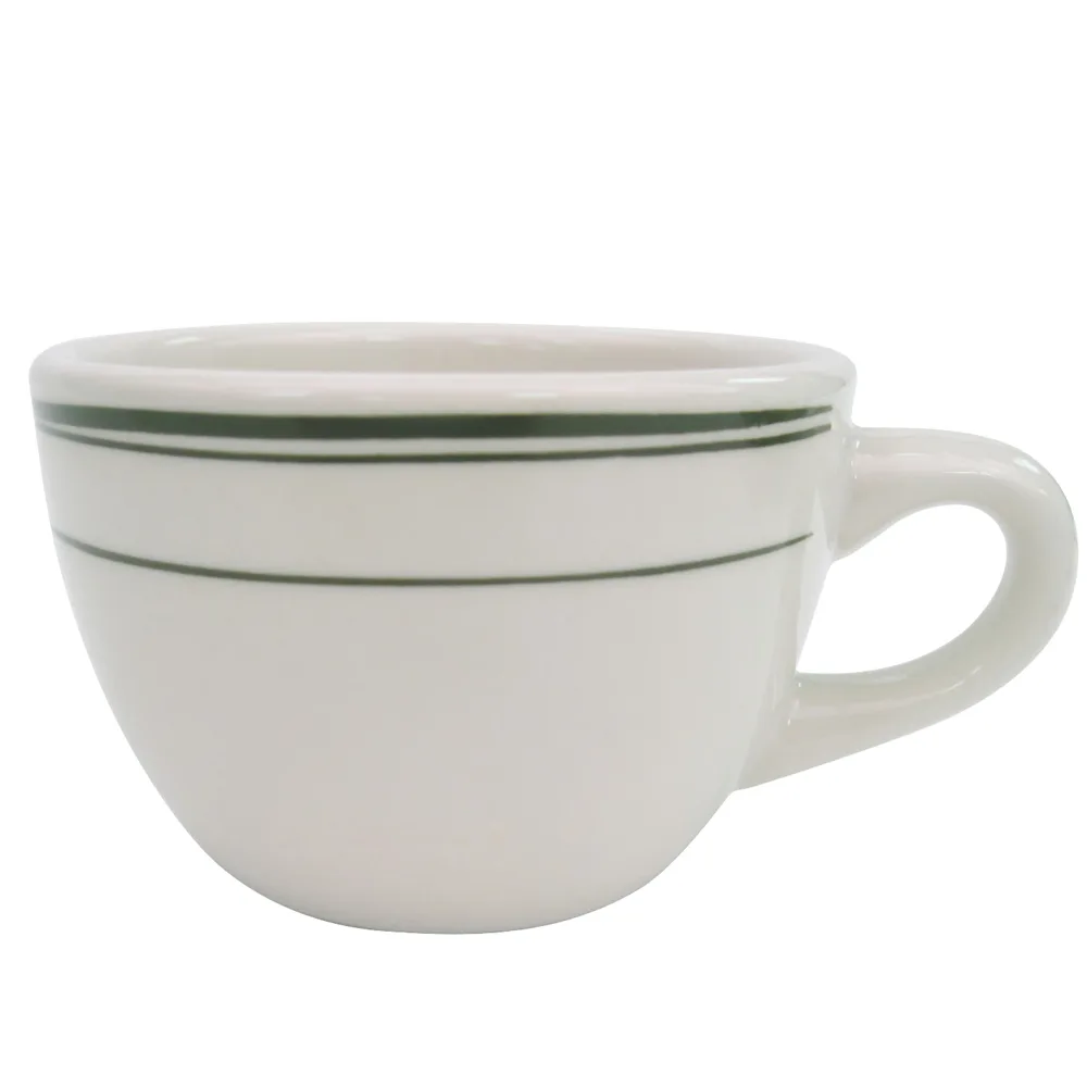 CAC China GS-37 Greenbrier Cup, 7 oz, 3‑3/4" Dia x 2‑1/2" H, Band, Dishwasher Safe - 1 Dozen