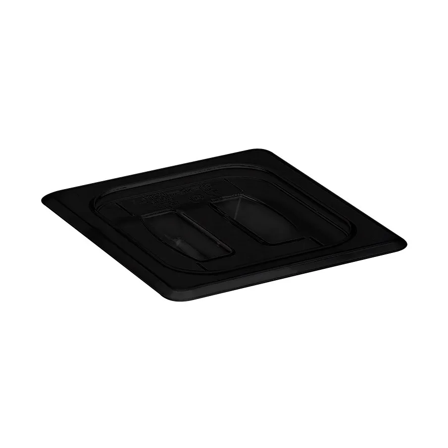 Cambro 60CWCH110 Food Pan Cover – 1/6 Size Handled Lid, Black Polycarbonate, NSF