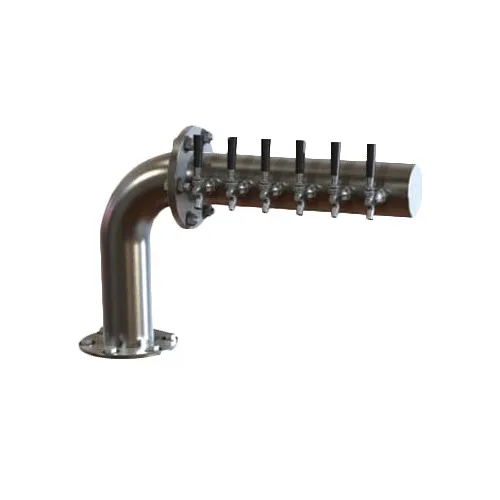 Perlick 4062-6L "L" Brew Pipe Draft Beer Dispensing Tower, 6 Faucets