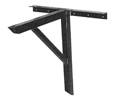 Klinger's Trading BCB1824 18x24 Cantilever Table Base, 9-Gauge Angle Iron Bracket, 16-Gauge Steel Tubing, Black Finish
