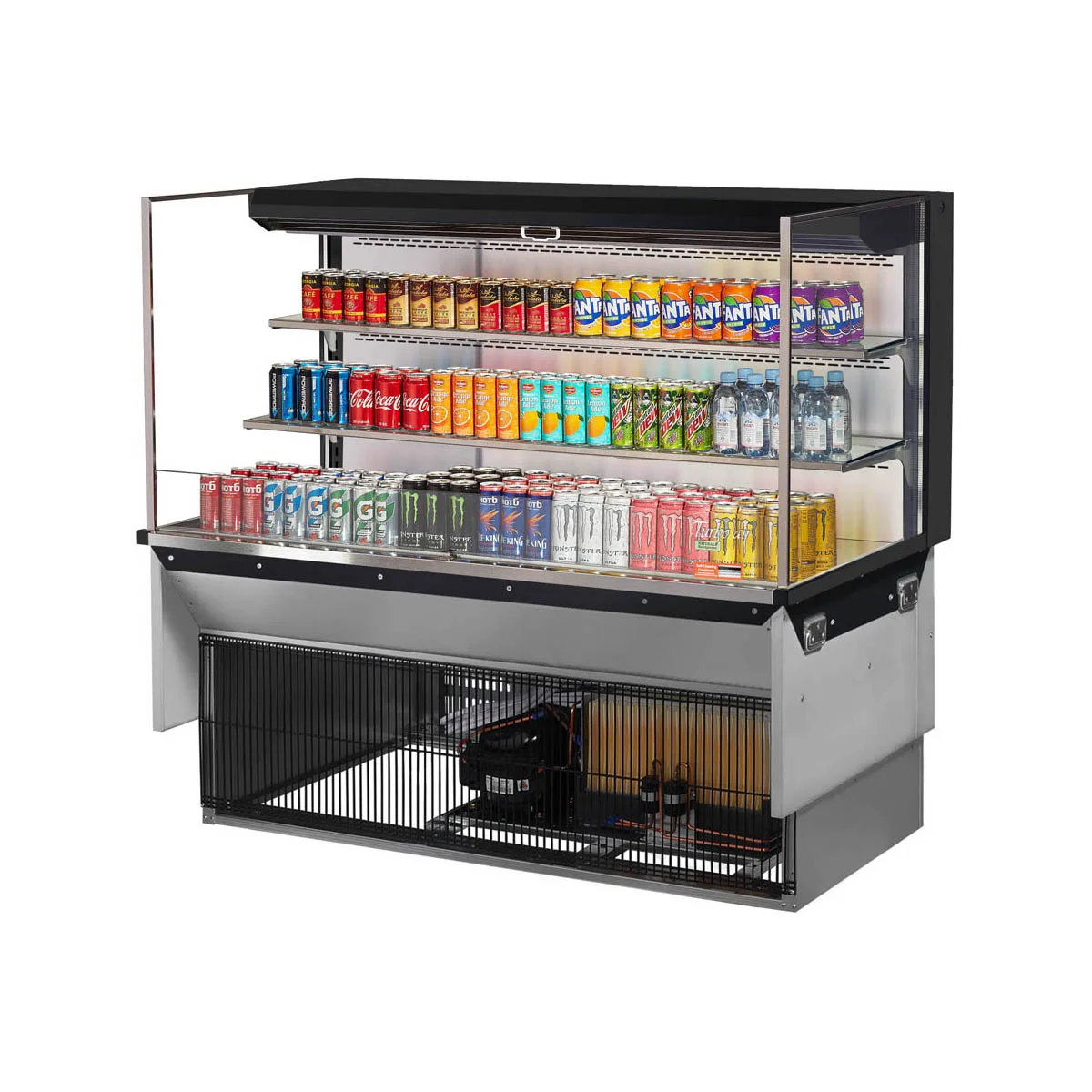 Turbo Air TOM-60L-UF-W(B)-3SI-N 60" Drop In Open Refrigerated Deli Display Case