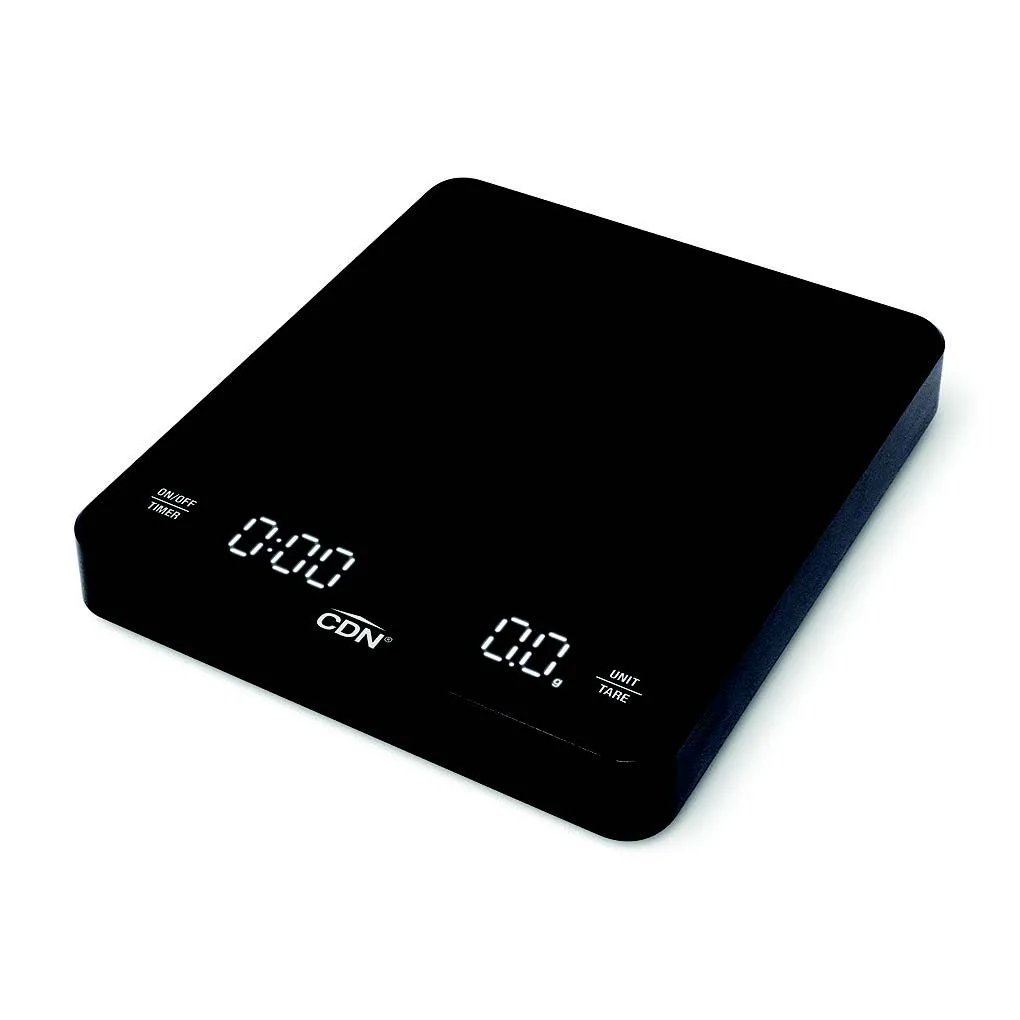 CDN SDC0602 Coffee Scale & Timer, Digital Scale, 3 Kg/6.5 Lb/3 L By G/Oz/Ml