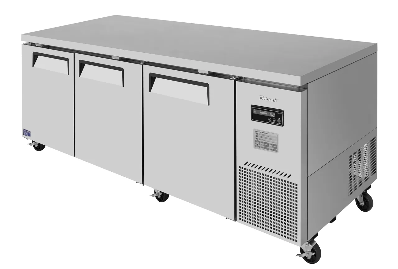 Turbo Air JUF-93D-N 93" 3-Section Undercounter Freezer w/ 3 Doors, 30 cu. ft..