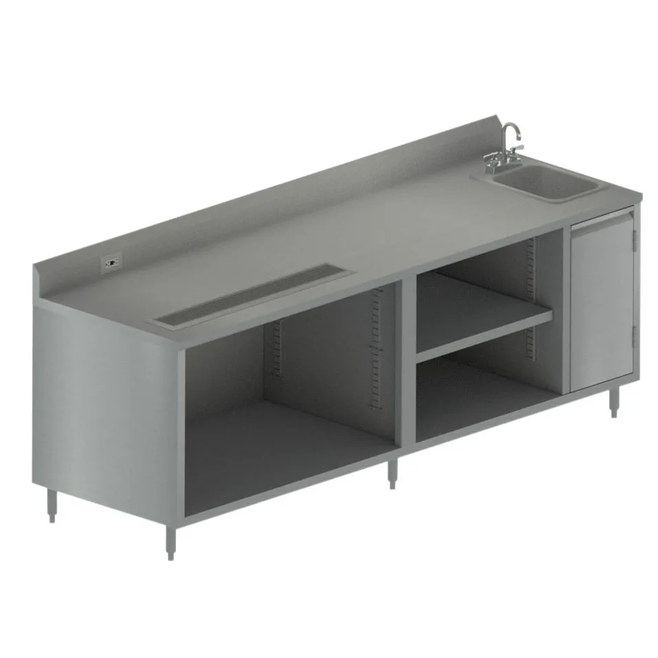 BK Resources BEVT-3096R Beverage Table, 96"W X 30"D