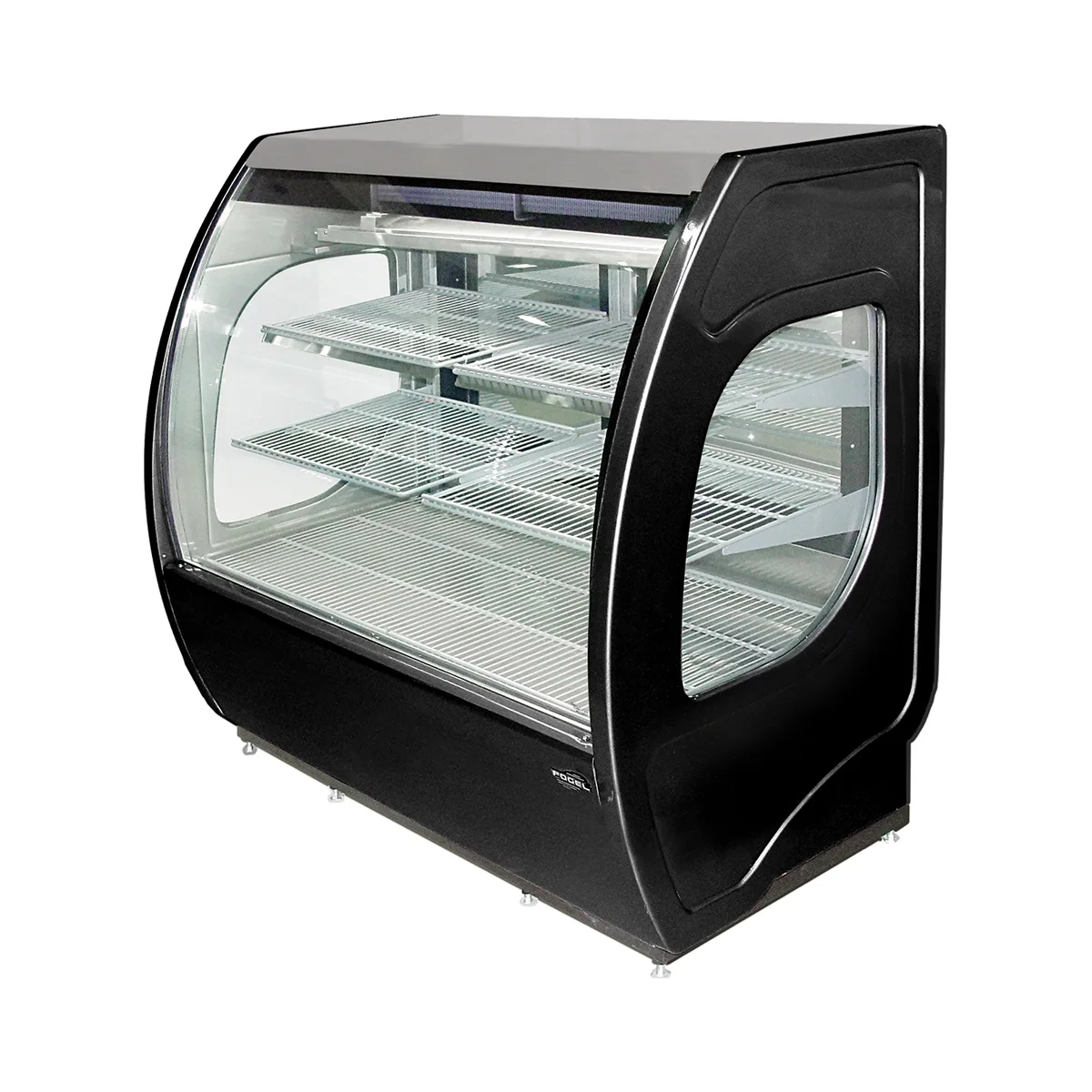 Howard-McCray ELITE-4-DC-HC-B 49" Curved Black Refrigerated Deli Display Case