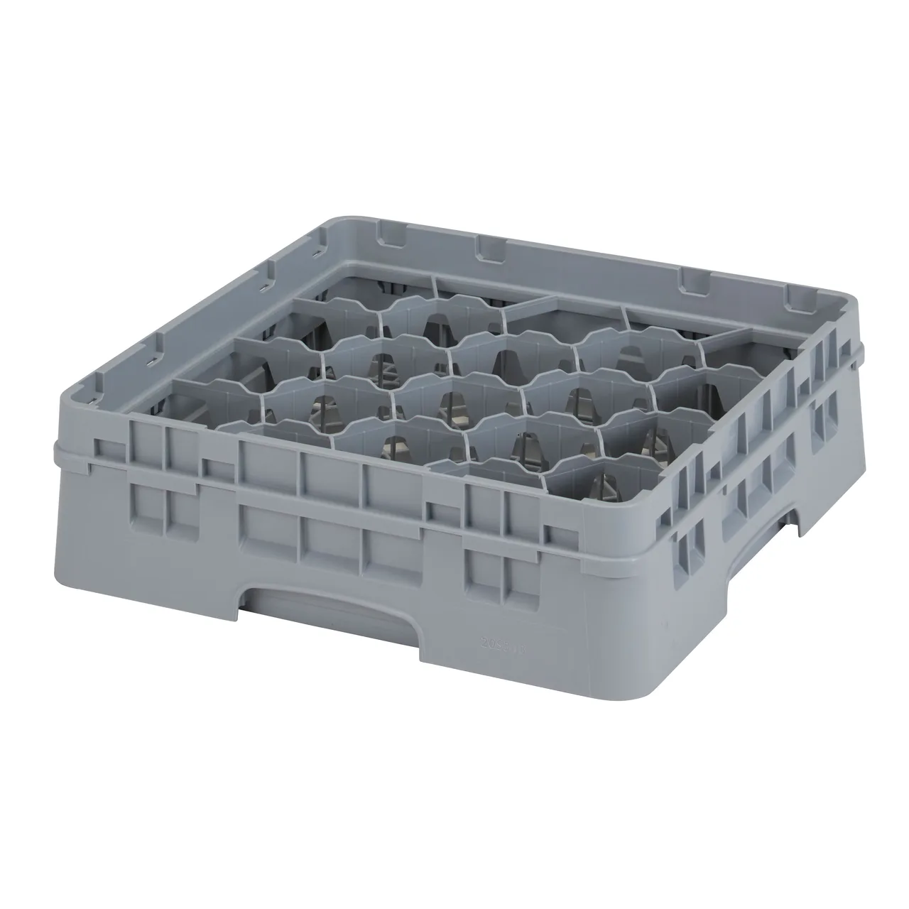 Cambro 20S318151 Camrack Glass Rack, Soft Gray, Full Size, 19-3/4 x 19-3/4, 20 Compartments
