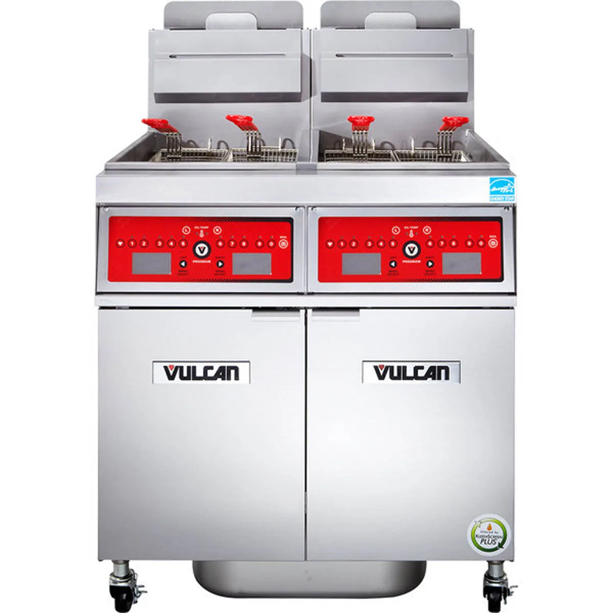 Vulcan 2VK85CF 42" Powerfry5™ Multiple Battery Gas Fryer w/ (2) 90 lbs, Frypots, Filtration System