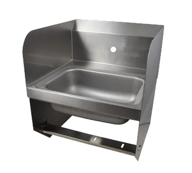 BK Resources BKHS-W-1410-1-SS-BKK 14" Wall Mounted Hand Sink without Faucet - with Knee Valve Bracket
