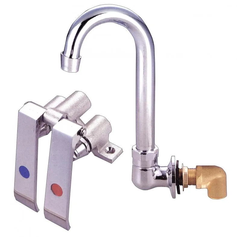 Omcan USA 23332 Knee Valve Assembly with Gooseneck Faucet, NSF