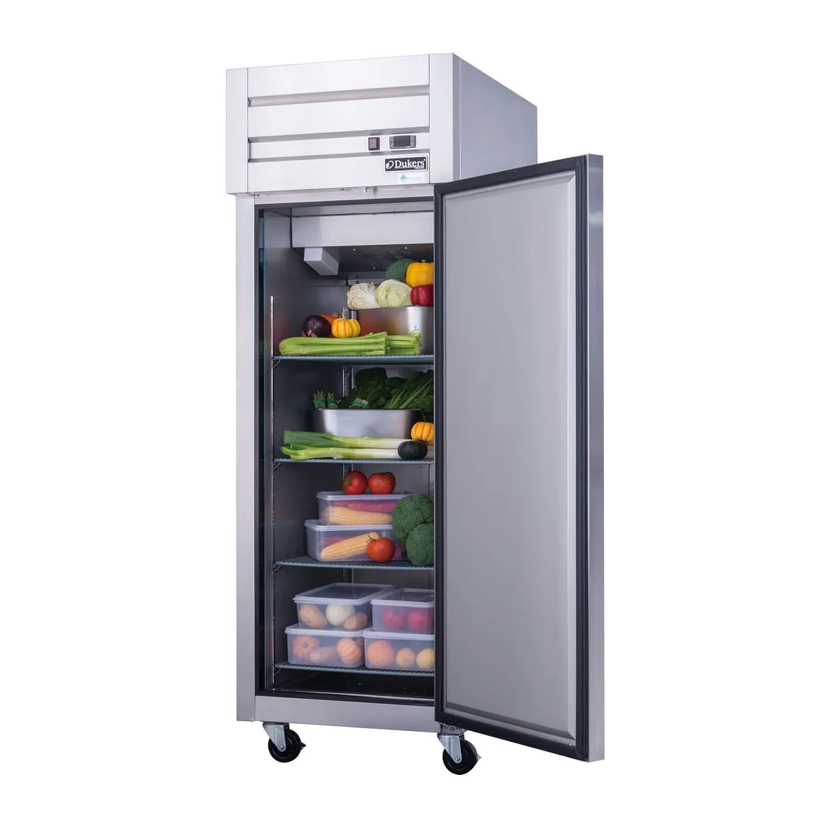 Dukers D28AR 27 1/2" One Section Reach In Refrigerator, (1) Right Hinge Solid Door, 115v