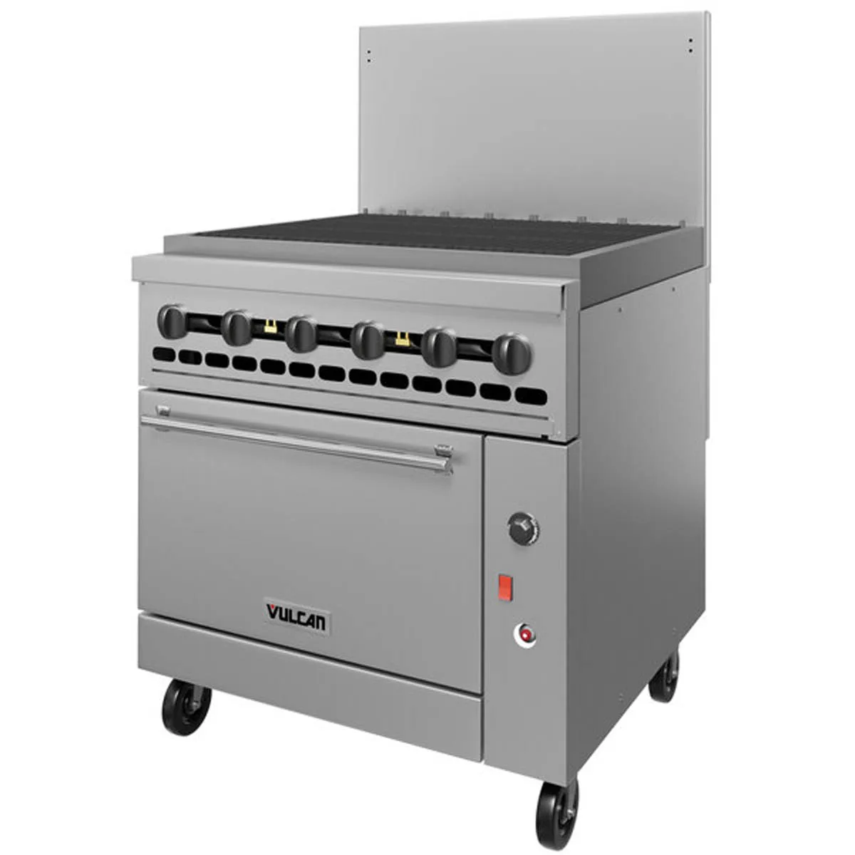 Vulcan 36C-36CBP 36" LP Gas Restaurant Range w/ 36" Full Charbroiler, (1) Convection Oven, 128.000 BTU