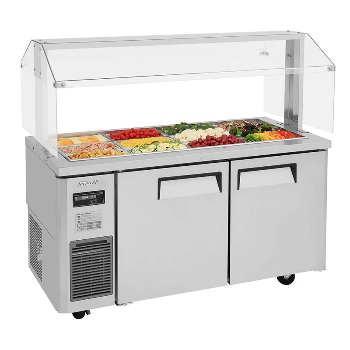 Turbo Air JBT-60-N 59" J Series Refrigerated Buffet Table, (2) Section, (12) Pan, 15.0 cu. ft.