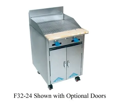 Comstock-Castle F32-24 24" Gas Restaurant Range w/ 24" Full Griddle, (1) Open Front Cabinet Base, 48.000 BTU