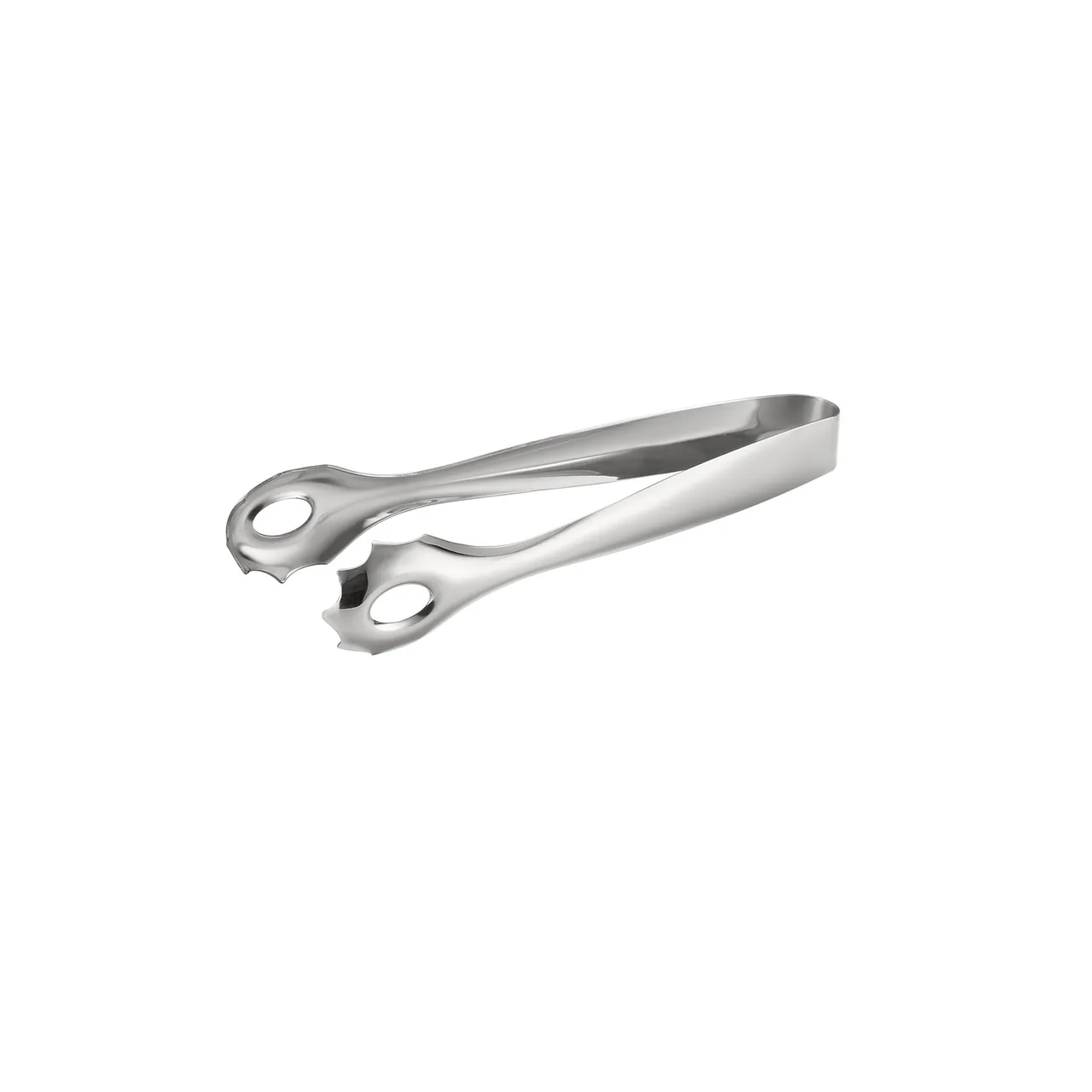 CAC China S3TG-BR7 Utility Tongs, 7"L, Spoon Ends, 18/8 Stainless Steel, Mirror Finish, Silver