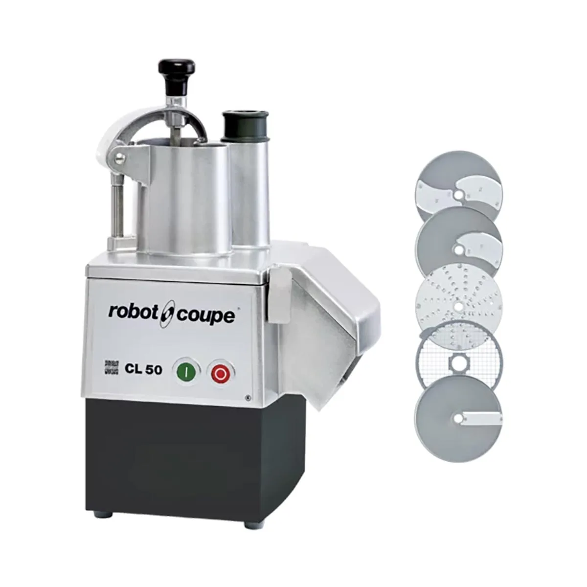 Robot Coupe CL50E5DISCS Continuous Feed Food Processor, 5 Discs Included, 1 1/2 hp
