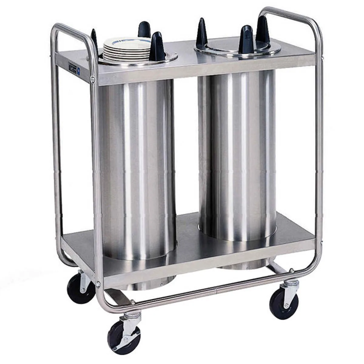 Lakeside 7207 Mobile Open Base 2-Stack Dish Dispenser w/ 7.25" Dia. Dish Size, Unheated