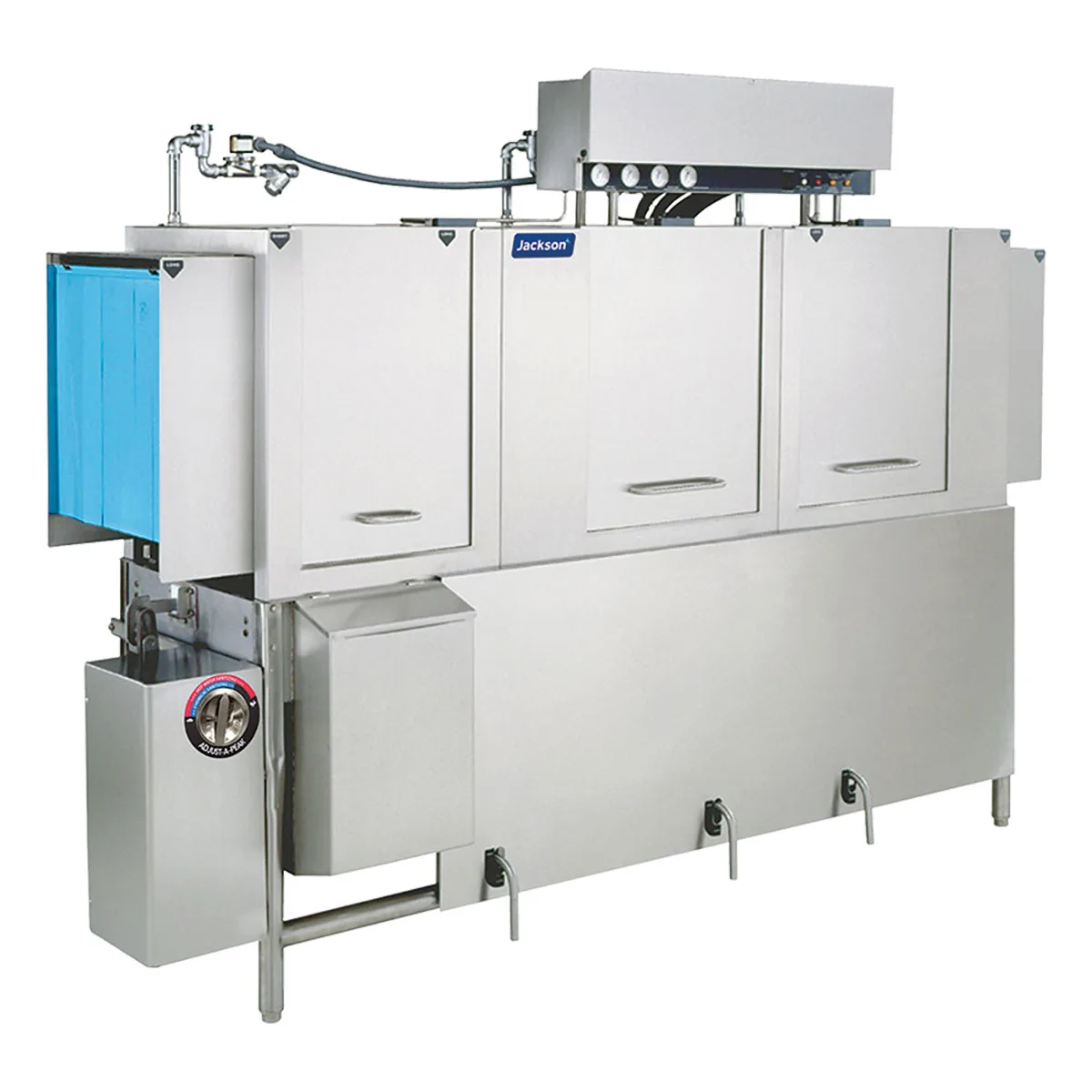 Jackson WWS AJ-86CS 86" Conveyor Dishwasher, 287 Racks/Hr - High Temp Steam Tank without Booster