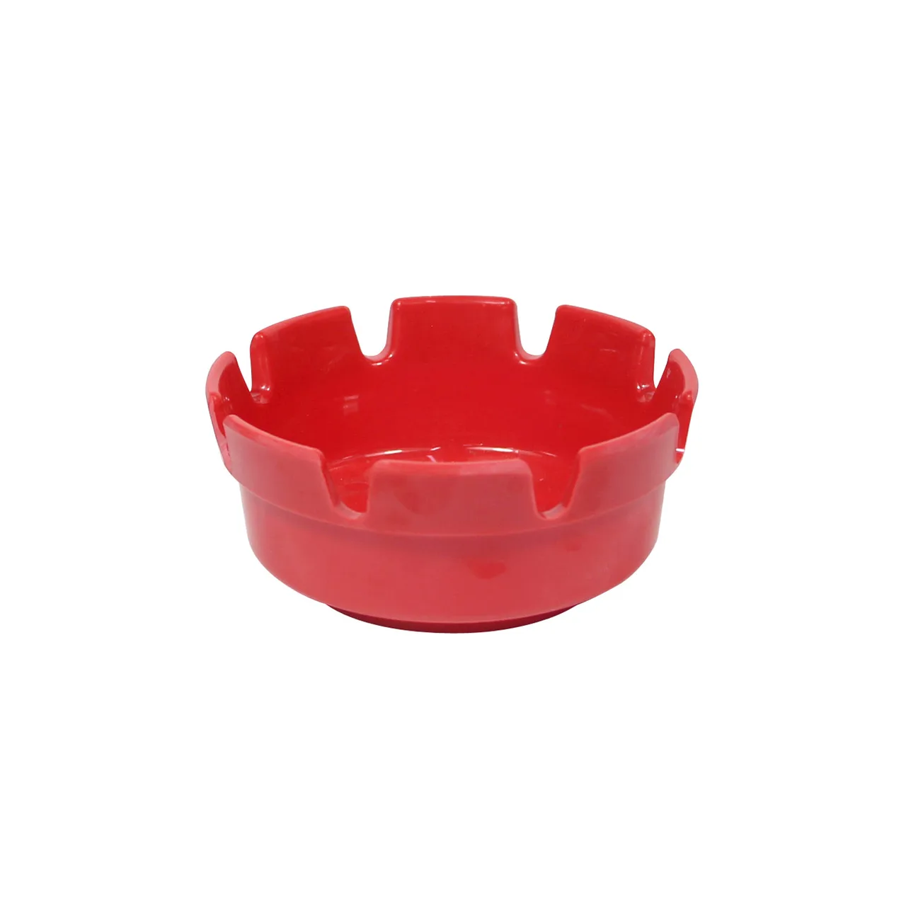 CAC China PAST-4R - Round 4" Diameter Ashtray, 1-3/4" Height, Melamine, Red Finish - 1 Dozen
