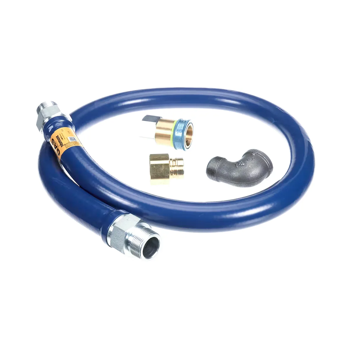 Dormont 16125BPQ72 SnapFast 72" Moveable Gas Connector Kit w/ Elbow, 1-1/4" Diameter