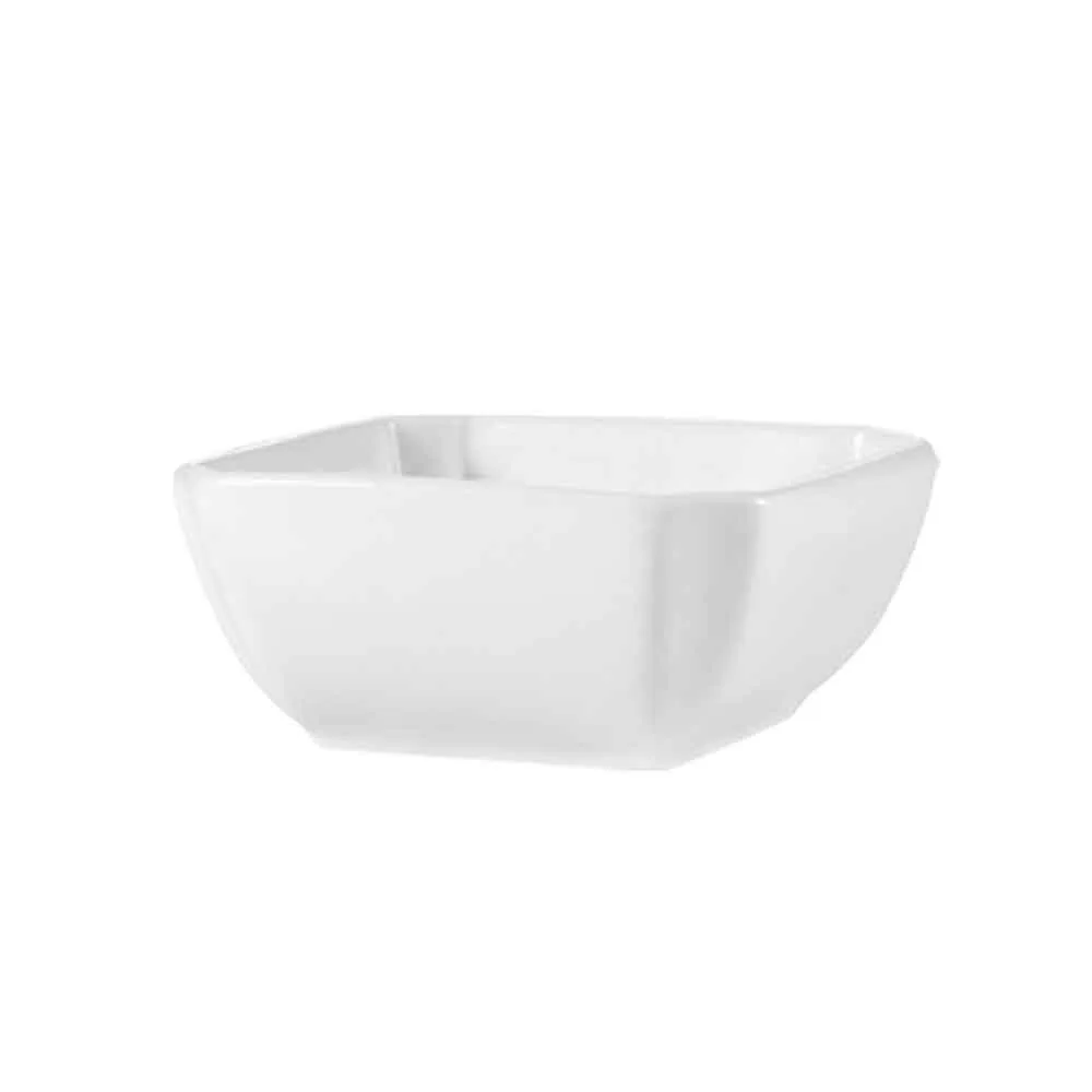 CAC China KSE-B106 - Square Porcelain Bowl 24 oz (6" x 6" x 2.5"), White, Dishwasher Safe - 1 Dozen