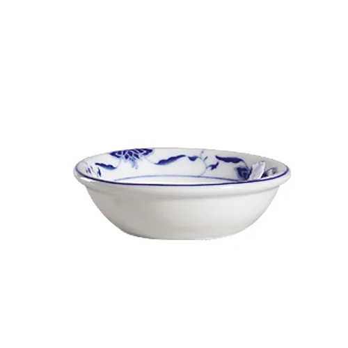 CAC China 103-44 - Sauce Dish, 3‑3/4" Dia x 1‑1/8" H, Porcelain, Blue/White - 1 Dozen