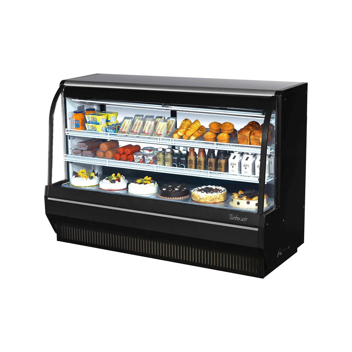 Turbo Air TCDD-72H-W(B)-N 73" Curved Refrigerated Deli Display Case