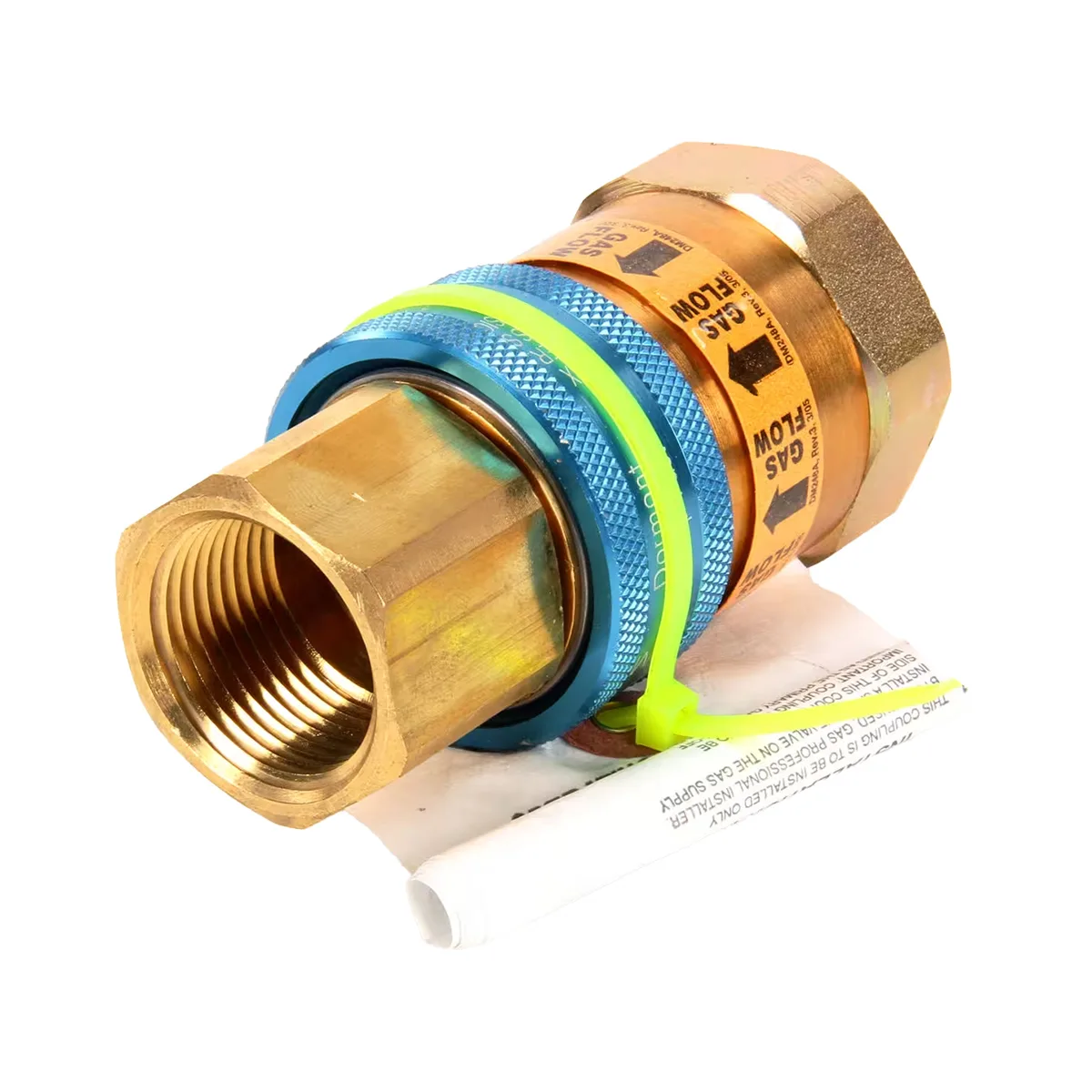 Dormont A100 1" SnapFast™ QD Push Inlet Water Appliance Connector, Quick‑Snap Quick‑Disconnect