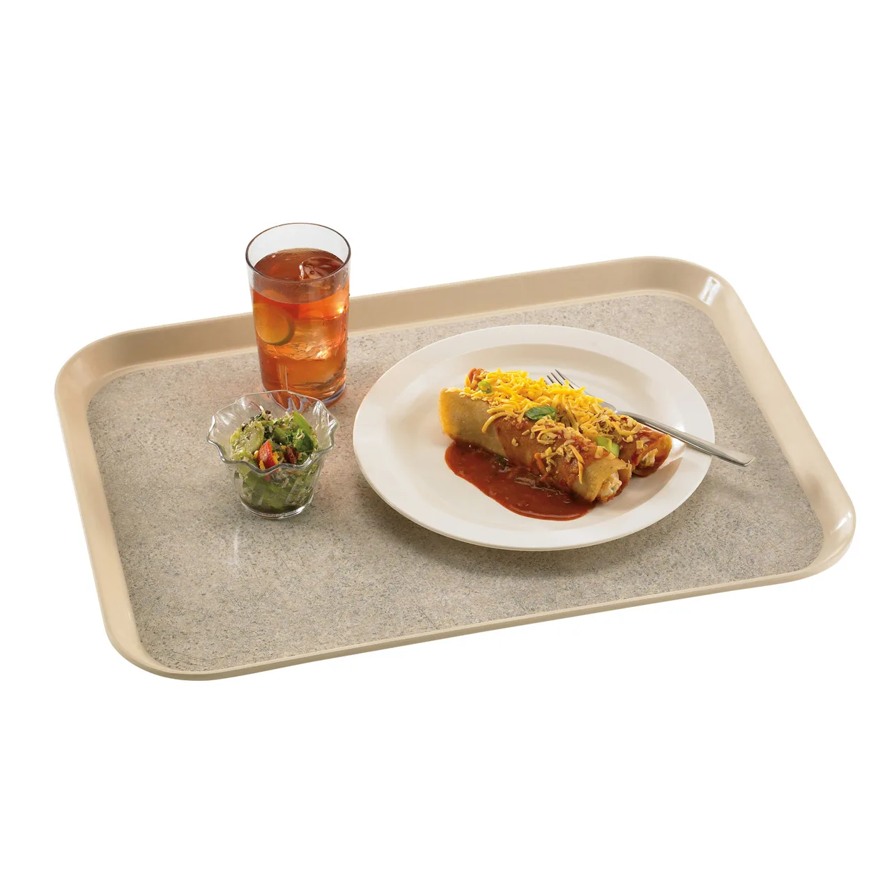 Cambro 1520VC380 Tray, 15" x 20", Ivory Sahara, Fiberglass, Dishwasher Safe, NSF/Ecosafe, USA