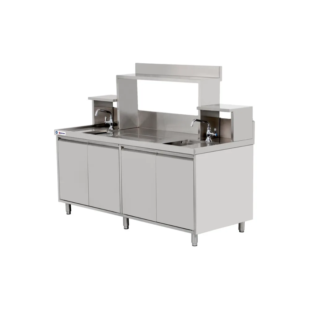 Omcan USA 48405 (48405) Bubble Tea Station, 27"W X 30"D X 34"H, (4) Swing Doors