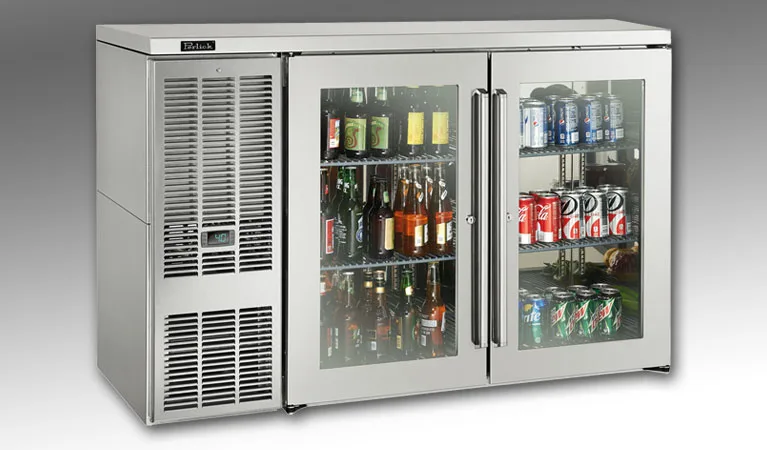 Perlick BBSN52 Refrigerated Back Bar Cabinet w/ 13.3 Cu Ft, 2 Solid Doors, Digital Thermostat