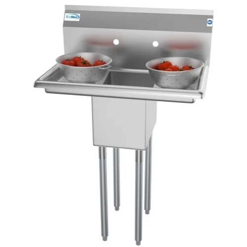 Koolmore SA101410-10B3 One Compartment Sink, 30"W X 20"D X 44-1/2"H