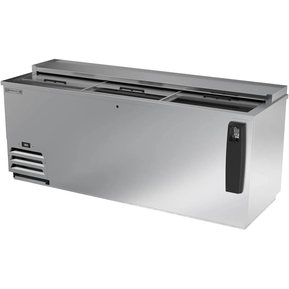 Beverage Air DW79HC-S-29 80" Deep Well Bottle Cooler w/ 3 Sliding Lids, 5 Dividers, 24.1 cu. ft.