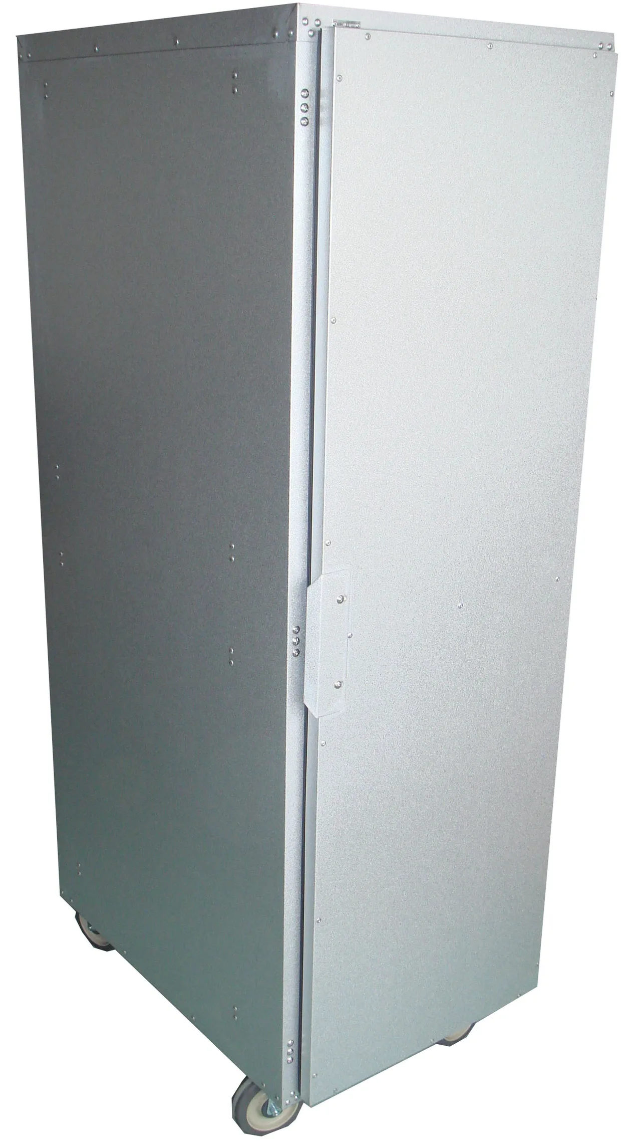 Cozoc HPC7008-CSF7 Mobile Aluminum Enclosed Transportation Cabinet w/ 37 Shelves