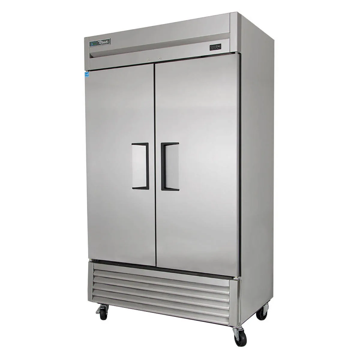 True T-43-HC 47" 2-Section Reach-In Refrigerator w/ 2 Solid Doors, Bottom Mount, Stainless Steel Front-Aluminum Sides