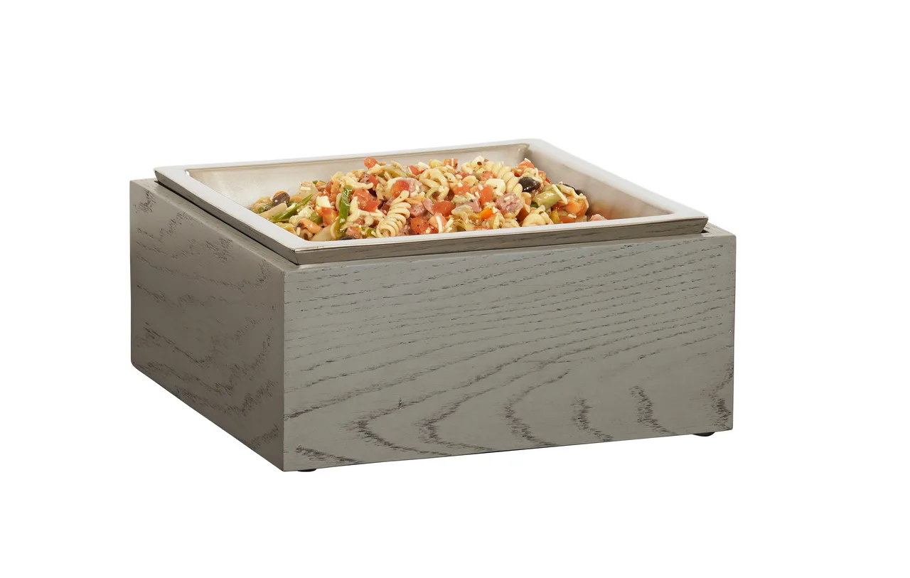 Cal-Mil 3367-83 Ashwood Cold Concept Ice Tray 12" W x 12" D x 4.5" H 10"-19" Width 10"-19" Depth