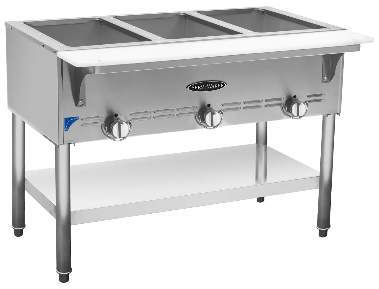 Serv-Ware GST3-LP Swp 3 Bay Gas Steam Table Lp