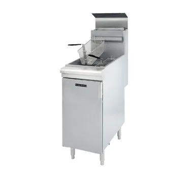 Black Diamond BDGF-120/NG Floor Model Gas Fryer w/ 2 Fryer Baskets, 50 lbs. Fat Capacity
